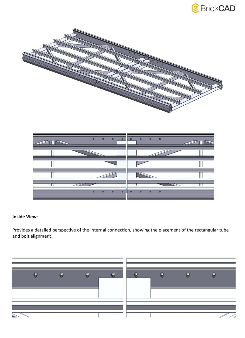 Bare aluminum dock frame without decking