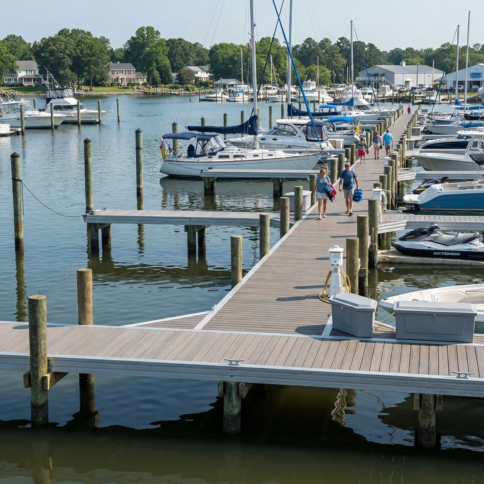 Chesapeake Bay commercial marina dock system