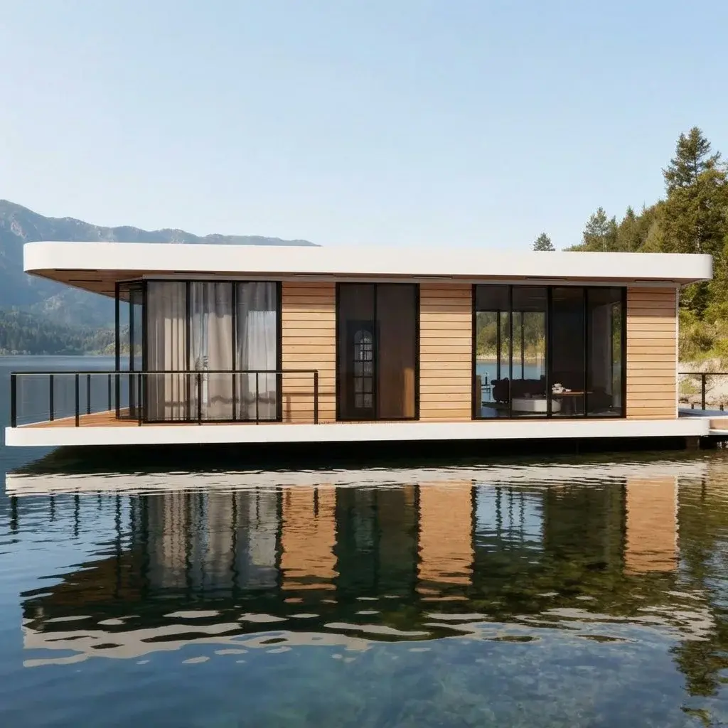 Modern aluminum dock house design