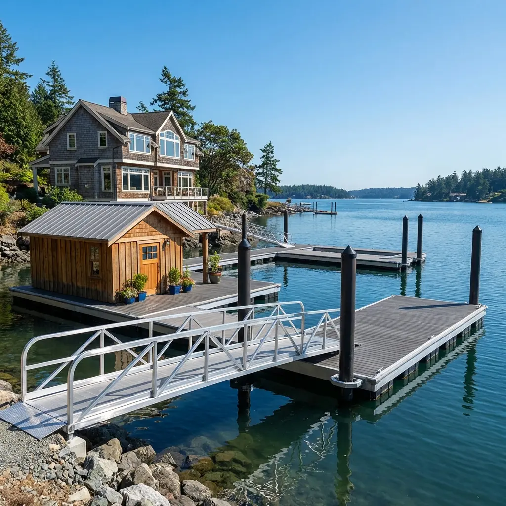 Dock house architectural rendering