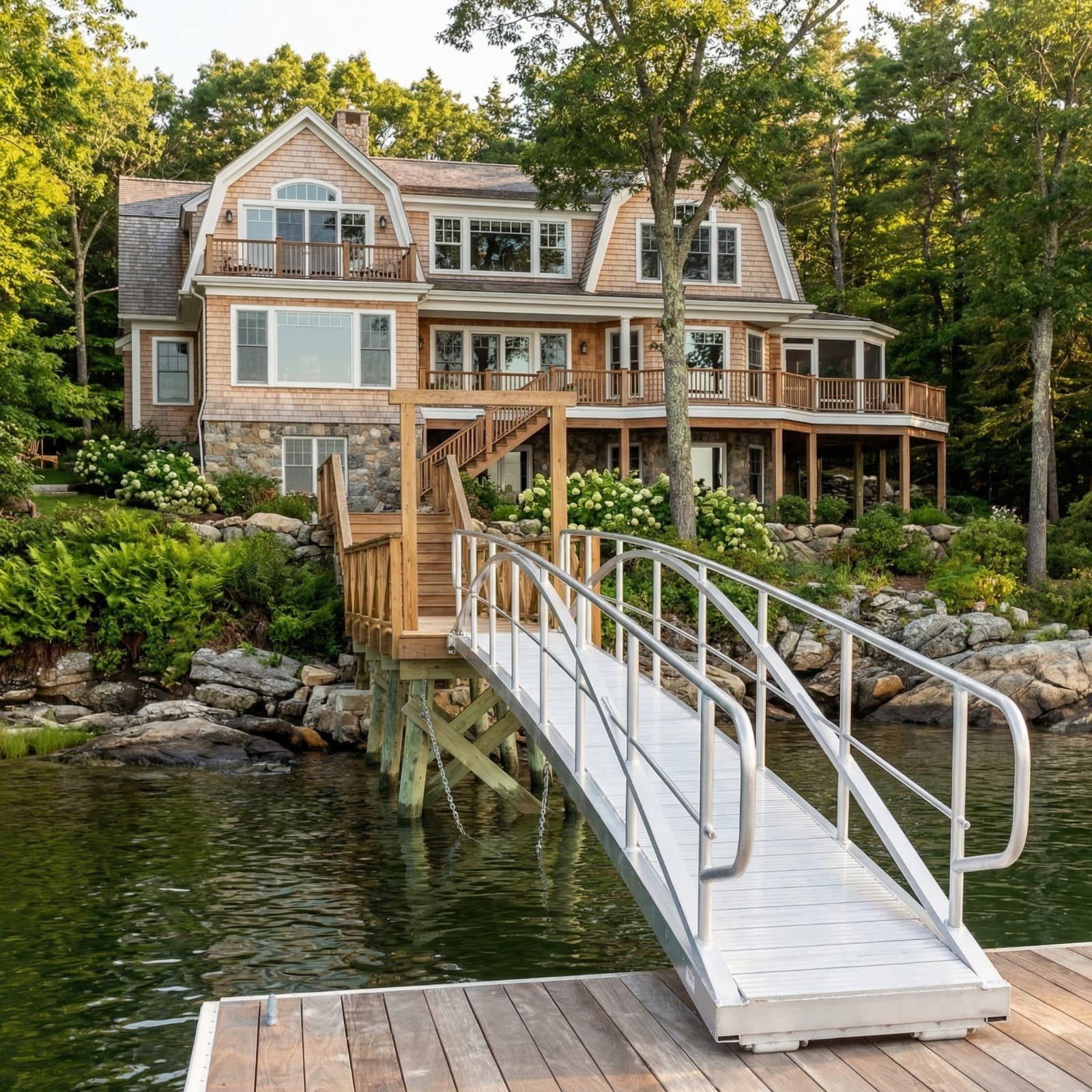 Private estate floating dock installation