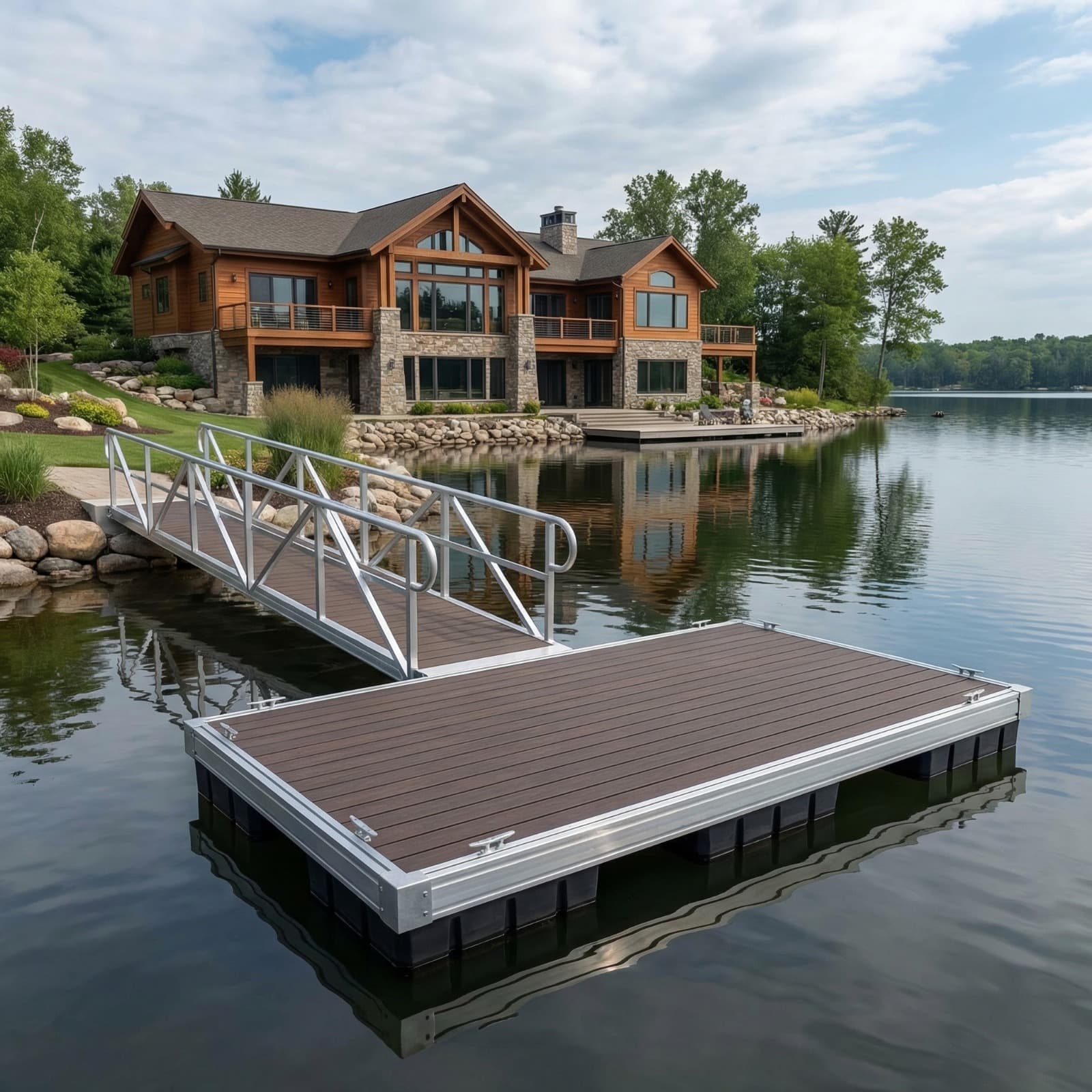 Residential dock system with gangway